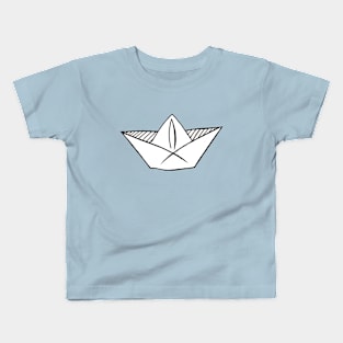 paper boat doodle Kids T-Shirt